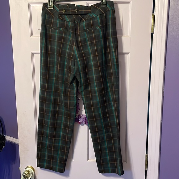 Anthropologie | Cartonnier green plaid trousers - Picture 3 of 4